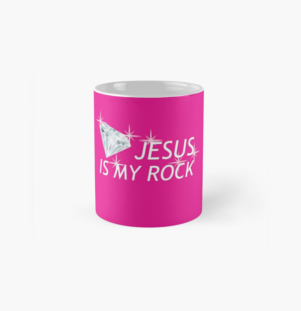 Jesus is My Rock Pink Coffee Mug