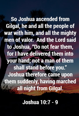 Joshua 10:7-9